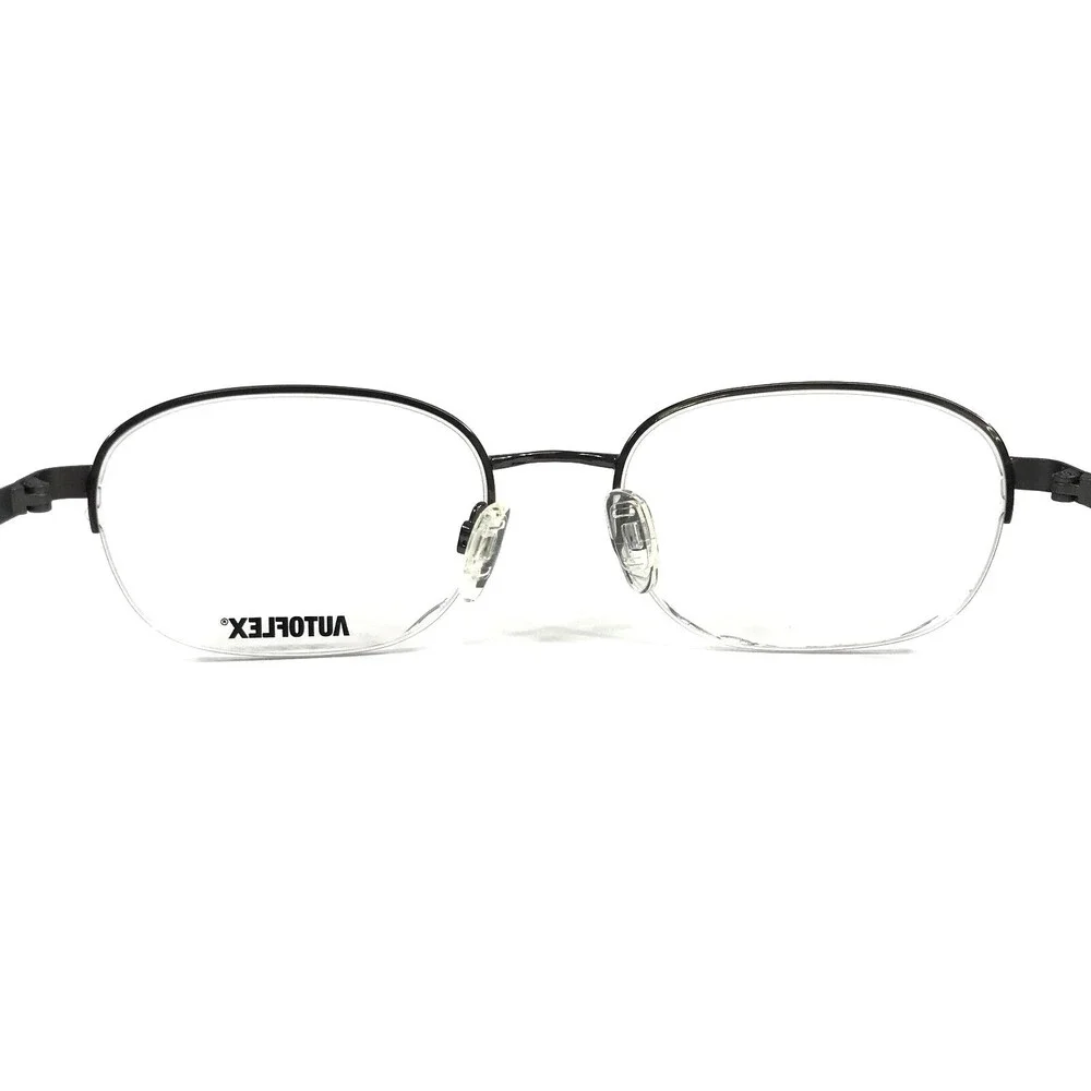 Autoflex Eyeglasses Frames SIR DUKE 033 Gunmetal Gray Round Half Rim 53-19-140